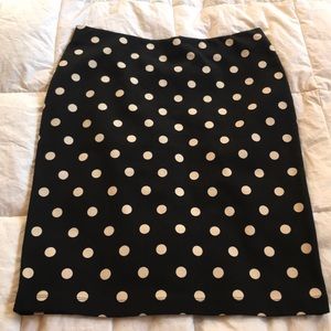 Ann Taylor Polka Dot Pencil Skirt